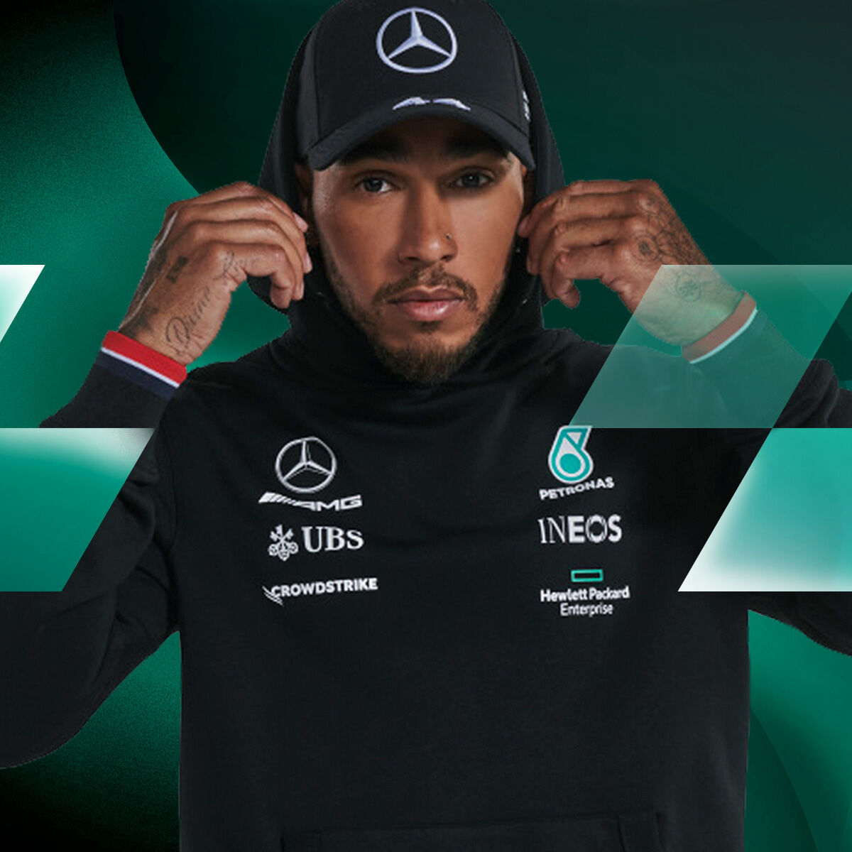 XS Blanc Fuel For Fans T-Shirt à Manches Longues de léquipe de Formule 1 2020 Mercedes-AMG Petronas