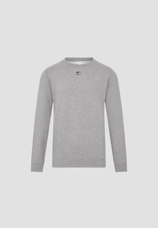 BMW M Micro Sweat Crew 24wa - BMW Lifestyle - Grey melange / white XS - 8719203477527 - Fuel For Fans F1 Merchandise store