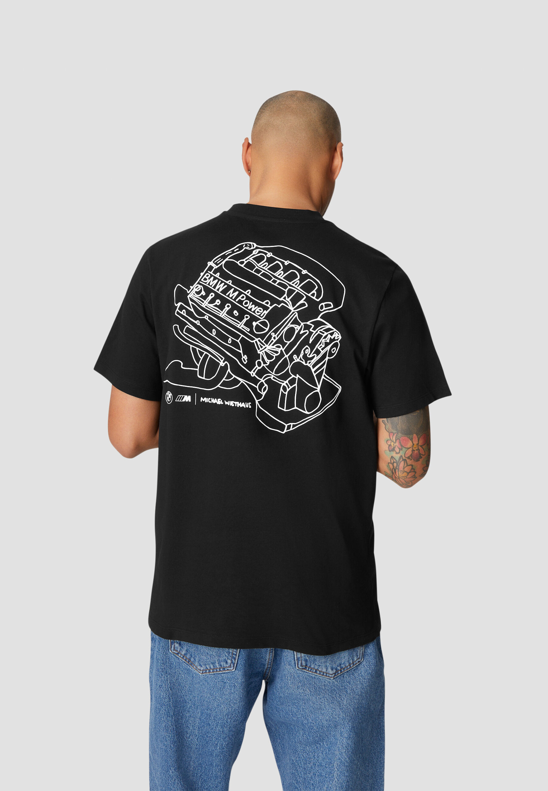 BMW Power MW T Shirt 24wa BMW Lifestyle Black M 8719203560335 Fuel For Fans F1 Merchandise store