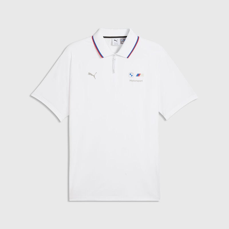 PUMA BMW M Motorsport Cloudspun Polo 26ss - BMW Motorsport - Puma white S for males - Fuel For Fans F1 Merchandise store