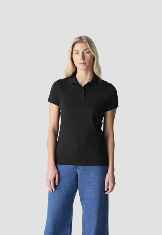 CORE WOMENS MICRO SYMBOL POLO - model