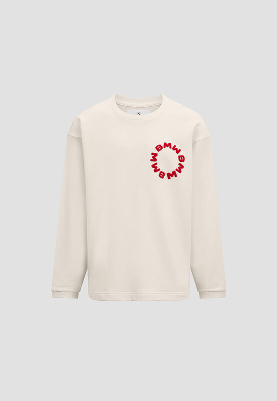 BMW Raw Crew Sweat 24ss - BMW Lifestyle - Beige S - 8719203421520 - Fuel For Fans F1 Merchandise store