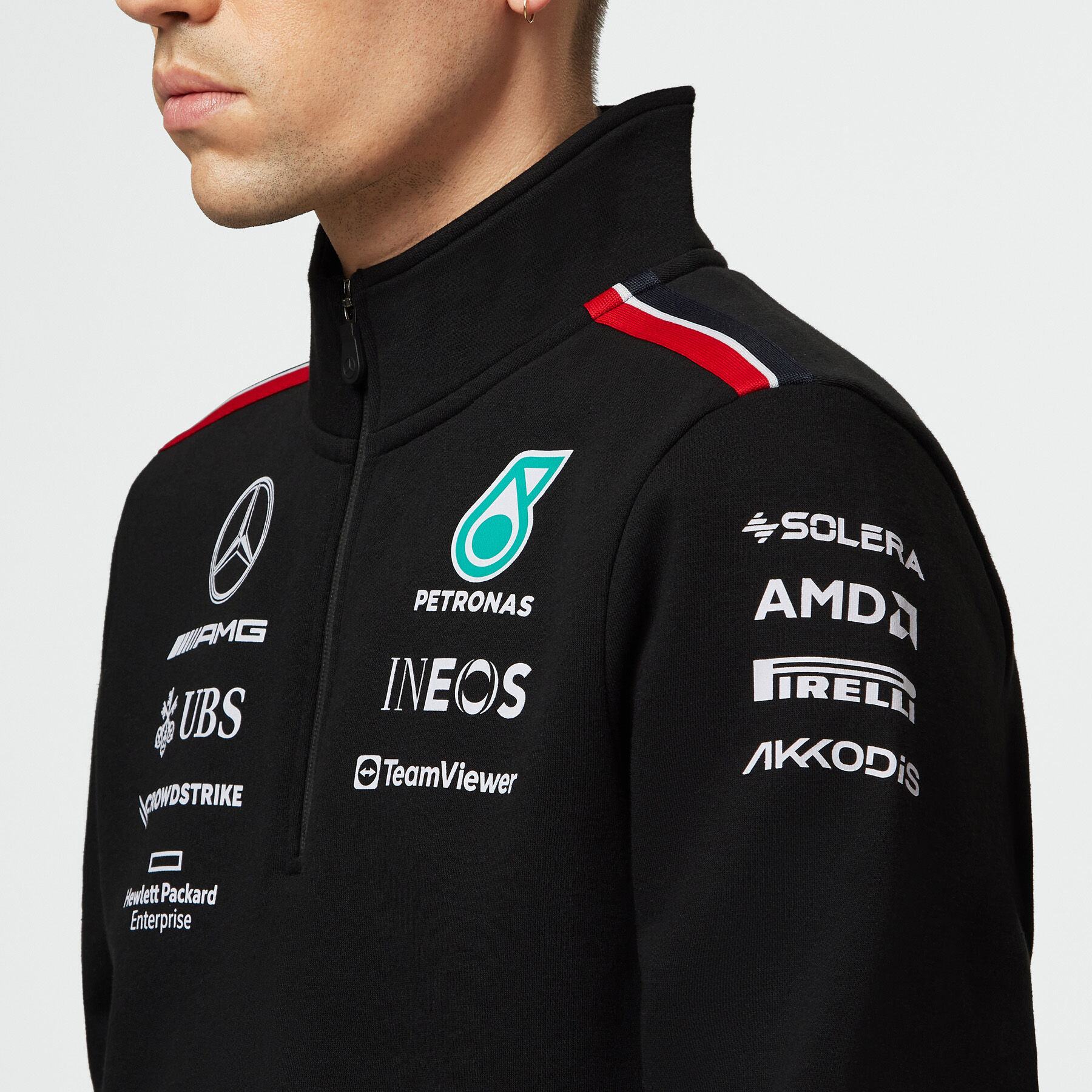 2023 Team 1 4 Zip Sweatshirt Mercedes AMG Petronas Fuel For Fans