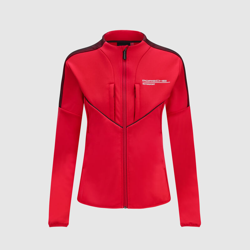 PORSCHE FW WOMENS SOFTSHELL JACKET - red