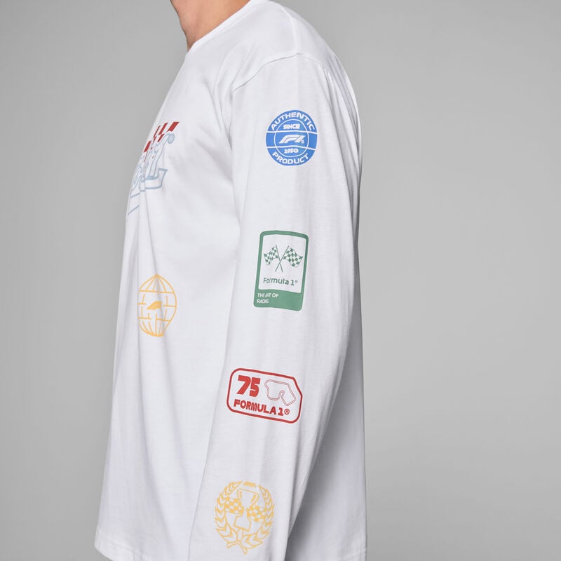 F1 FW LEGACY GRAPHIC LONGSLEEVE TEE - white