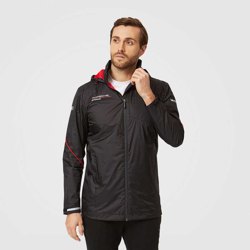 PORSCHE RP UNISEX TEAM RAIN JACKET - black