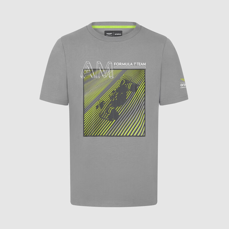 AMF1 FW TONAL CAR GRAPHIC TEE - grey