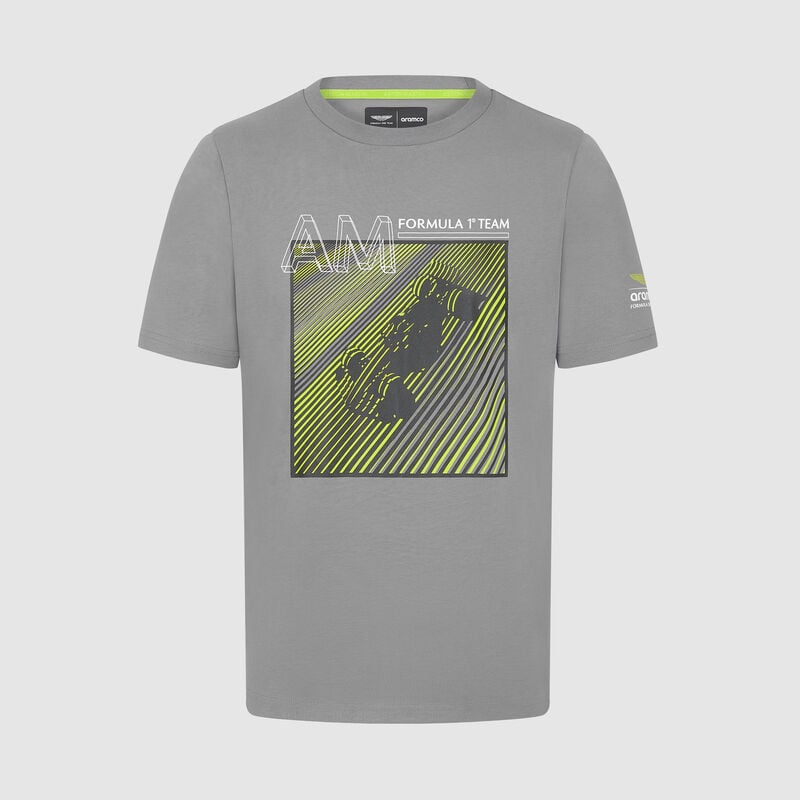 AMF1 FW TONAL CAR GRAPHIC TEE - grey