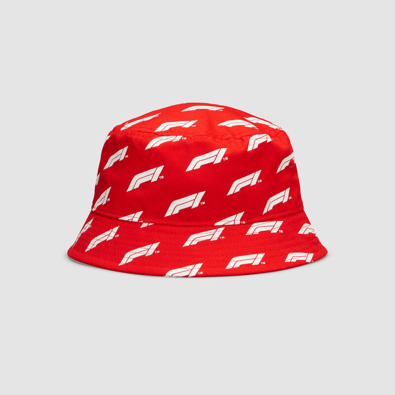 F1 FW LOGO BUCKET HAT - red
