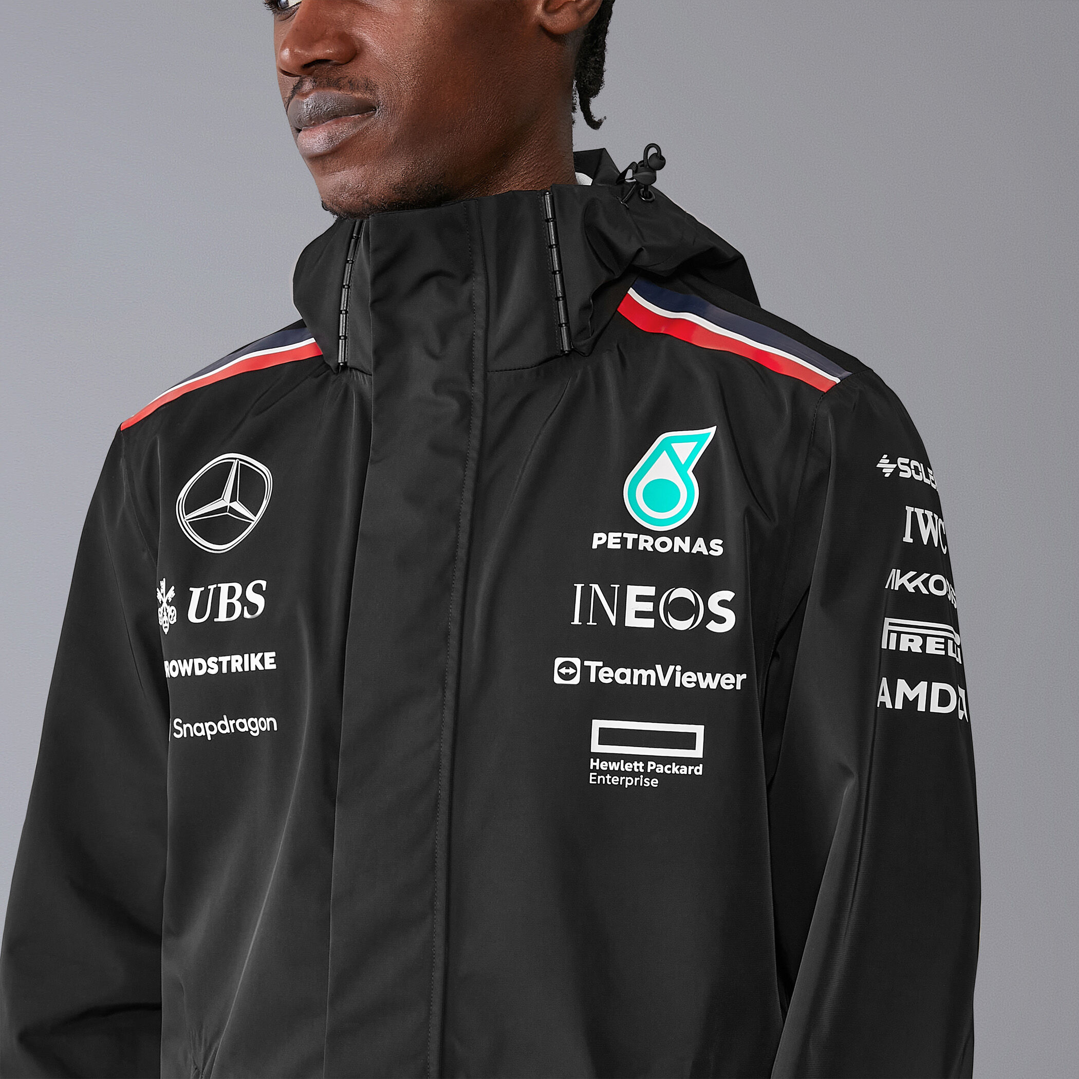 2024 Team Rain Jacket Mercedes AMG F1 Fuel For Fans