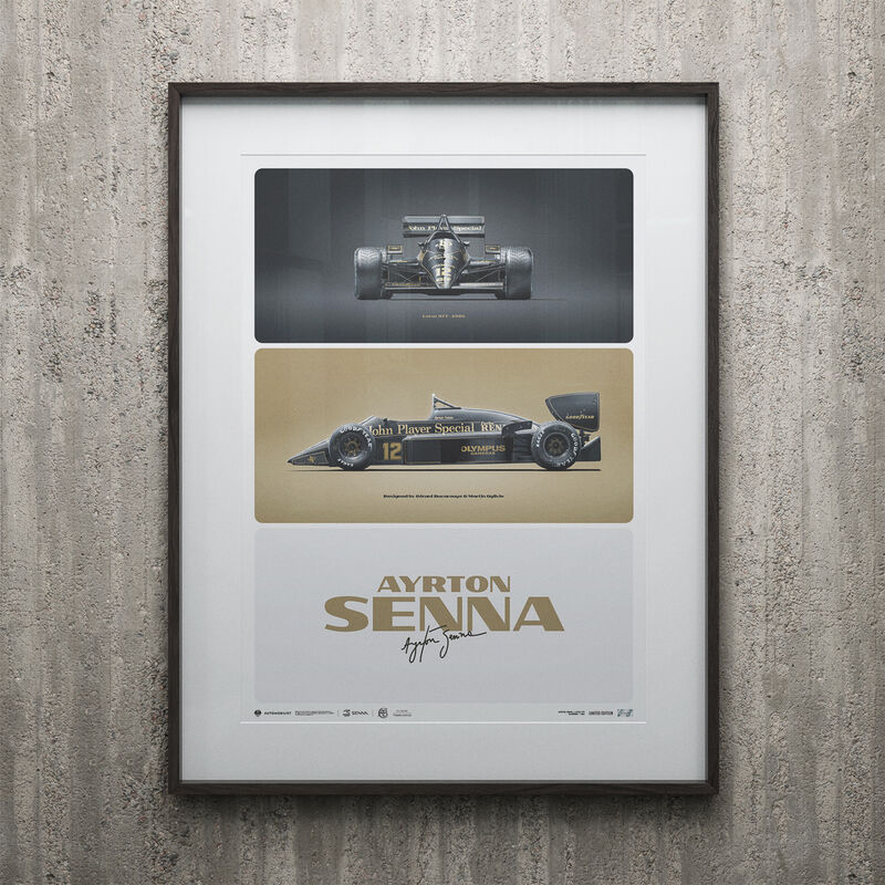 ASENNA SL LOTUS FIRST WIN ESTORIL 1985 POSTER - Multicolor