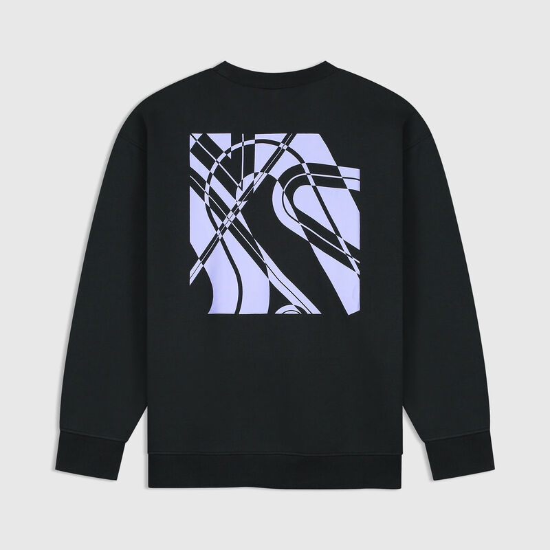 F1 FW Track Graphic Crew - True Black