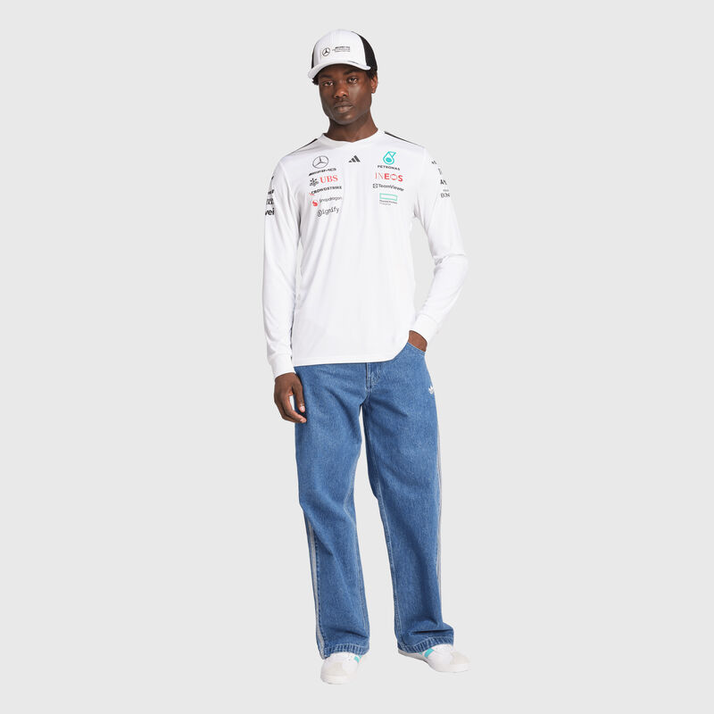 MAPF1 RP MENS DRIVER LS TEE - white