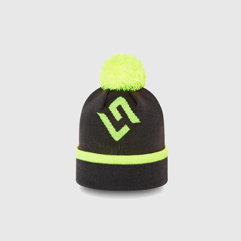 MCLAREN SL NORRIS BOBBLE KNIT BEANIE - black