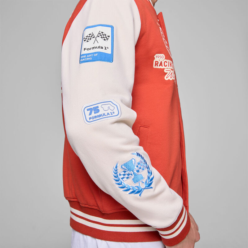 F1 FW HERITAGE VARISITY JACKET - red