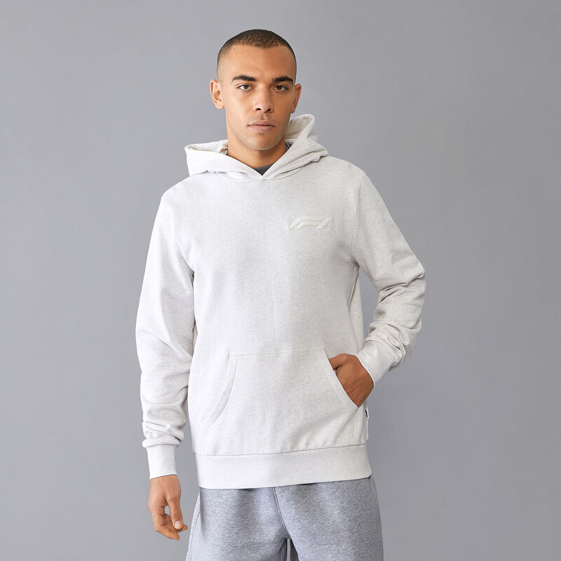 F1 FW BOUCLE HOODY - white