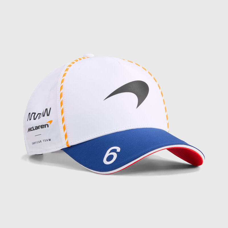 Indy 500 Nolan Siegel Cap 2026 - Arrow McLaren IndyCar Team - White ONE SIZE - Fuel For Fans F1 Merchandise store