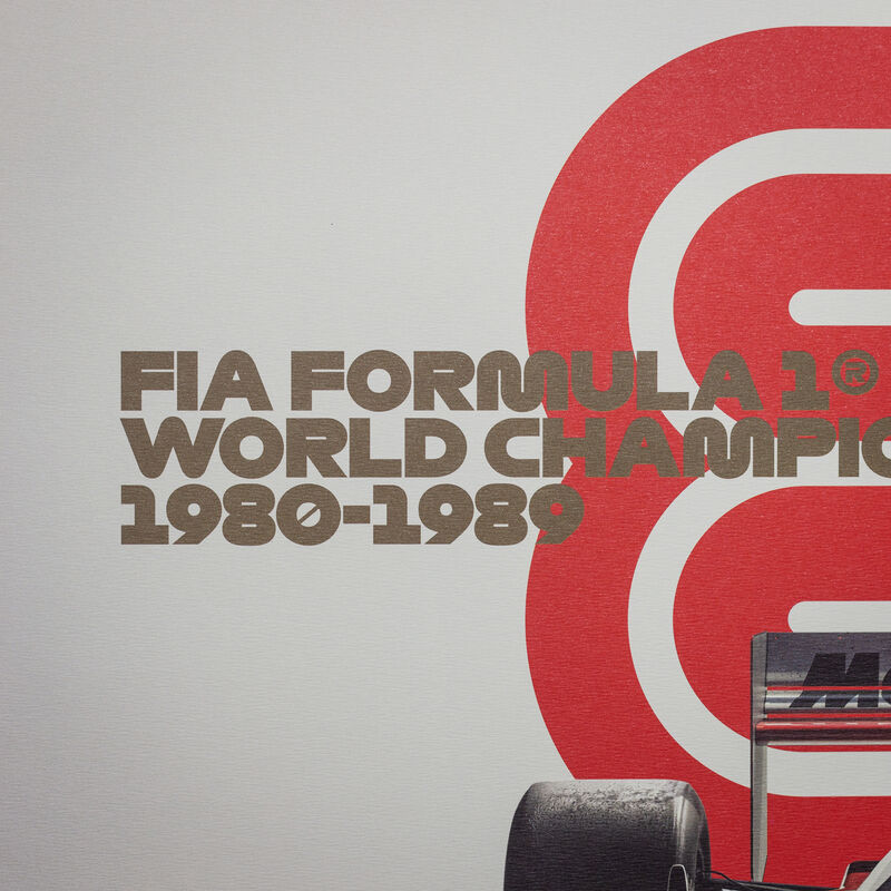AYRTON SENNA MCLAREN 80S LIMITED EDITION POSTER - multicolor