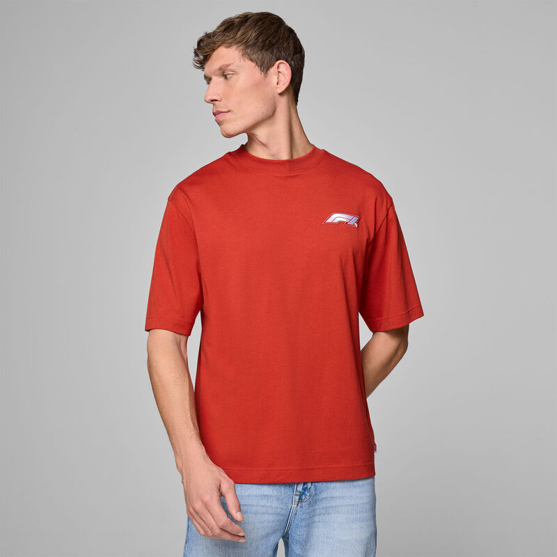 F1 FW HERITAGE LOGO TEE - red