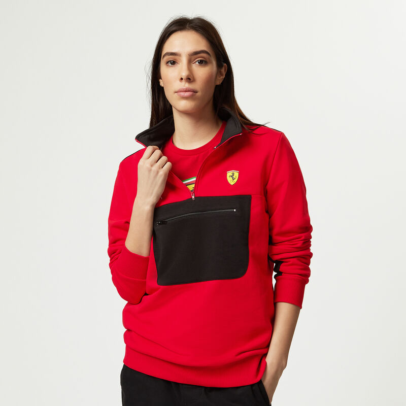 SF FW MENS QUARTER ZIP - red