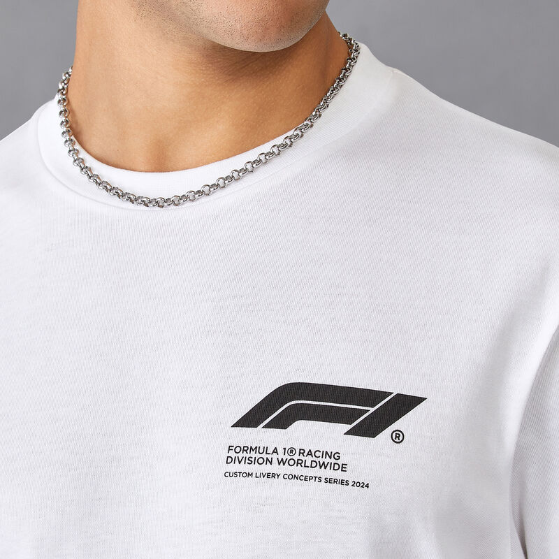 F1 FW CAR GRAPHIC TEE - white