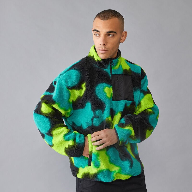 MAPF1 FW SPRAY CAMO SHERPA 1/4 ZIP - multicolor