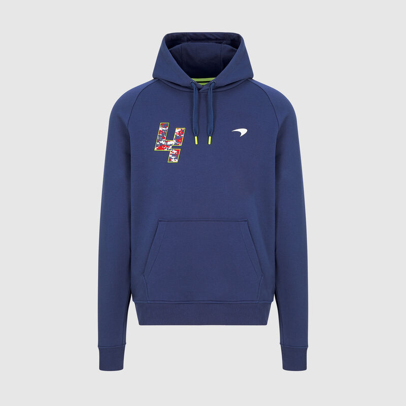 MCLAREN FW MENS LANDO LN4 SILVERSTONE GLITCH HOODY - blue