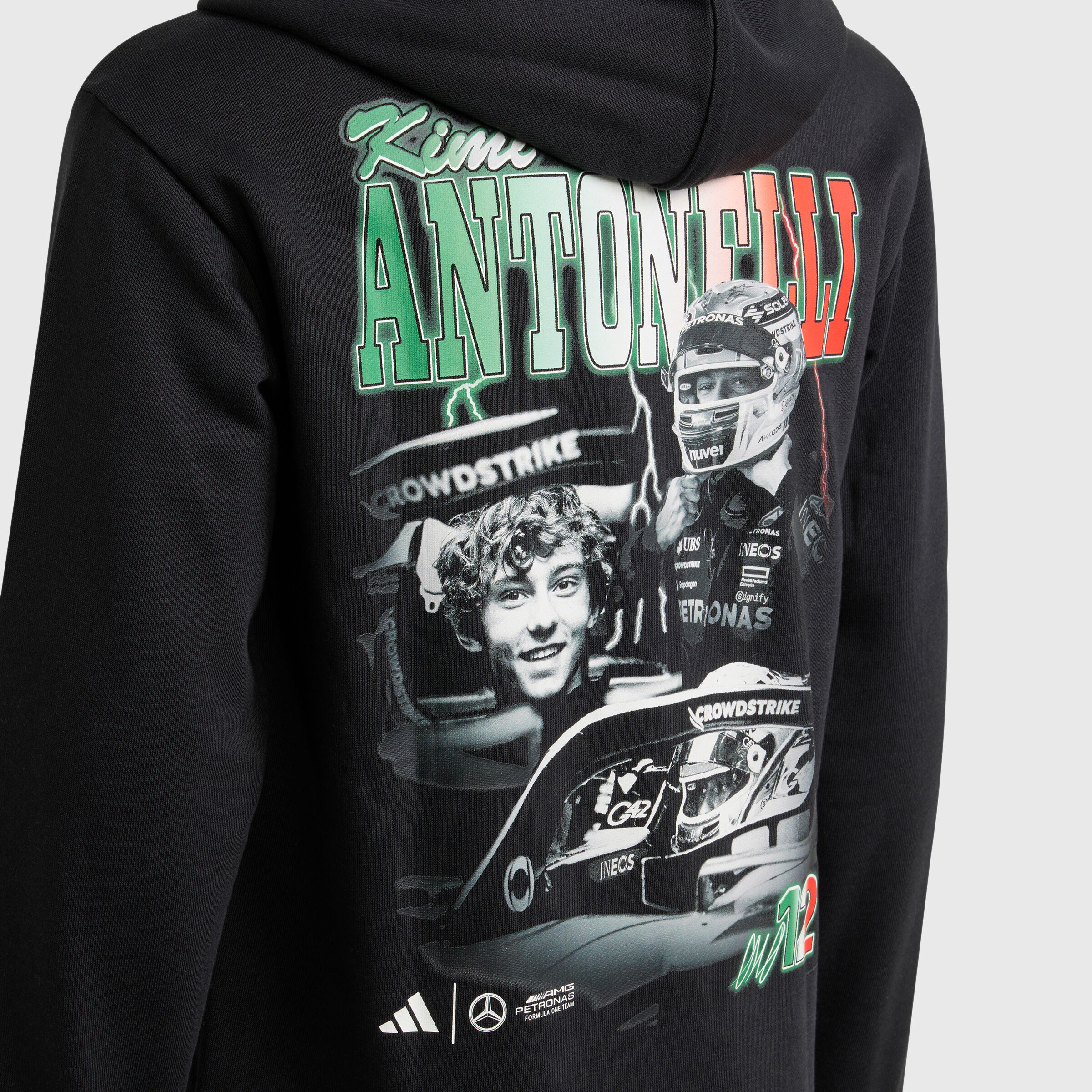 メルセデスAMG!☆アディダス×Kimi Antonelli Graphic Hoodie Kids adidas Kimi Antonelli Graphic Hoodie - Mercedes-AMG F1