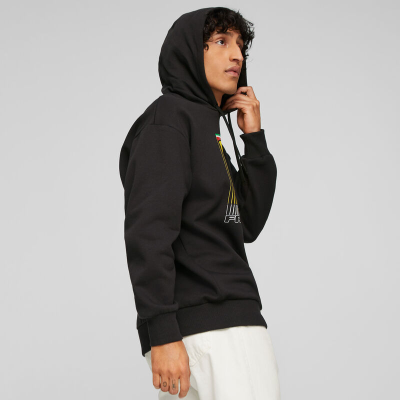 SF LS RACE COLORED BIG SHIELD HOODY - black