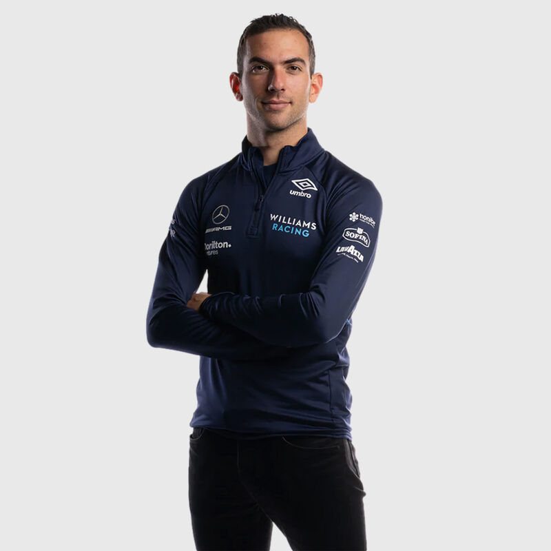 WILLIAMS RACING SL MID LAYER QUATER ZIP TOP - navy