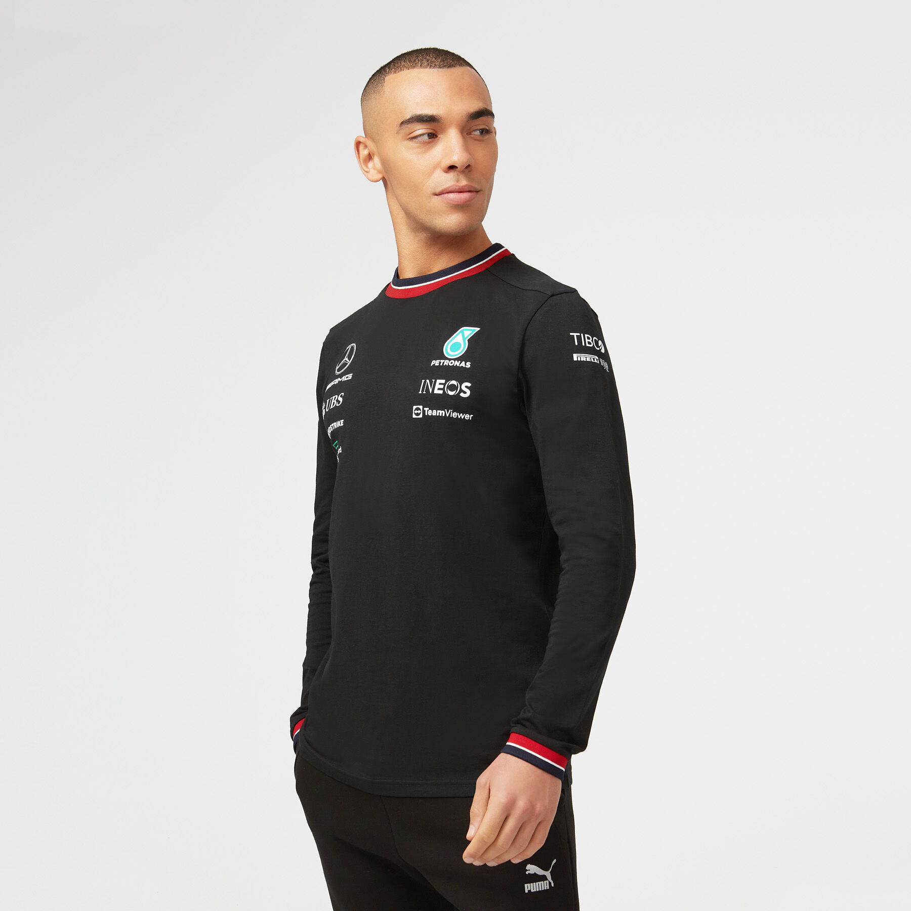 2022 Team Long Sleeve T Shirt Mercedes AMG Petronas Fuel For Fans