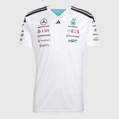 T-shirt Femme Mercedes AMG F1 2024 - Équipe Pilote, Blanc - Neuf