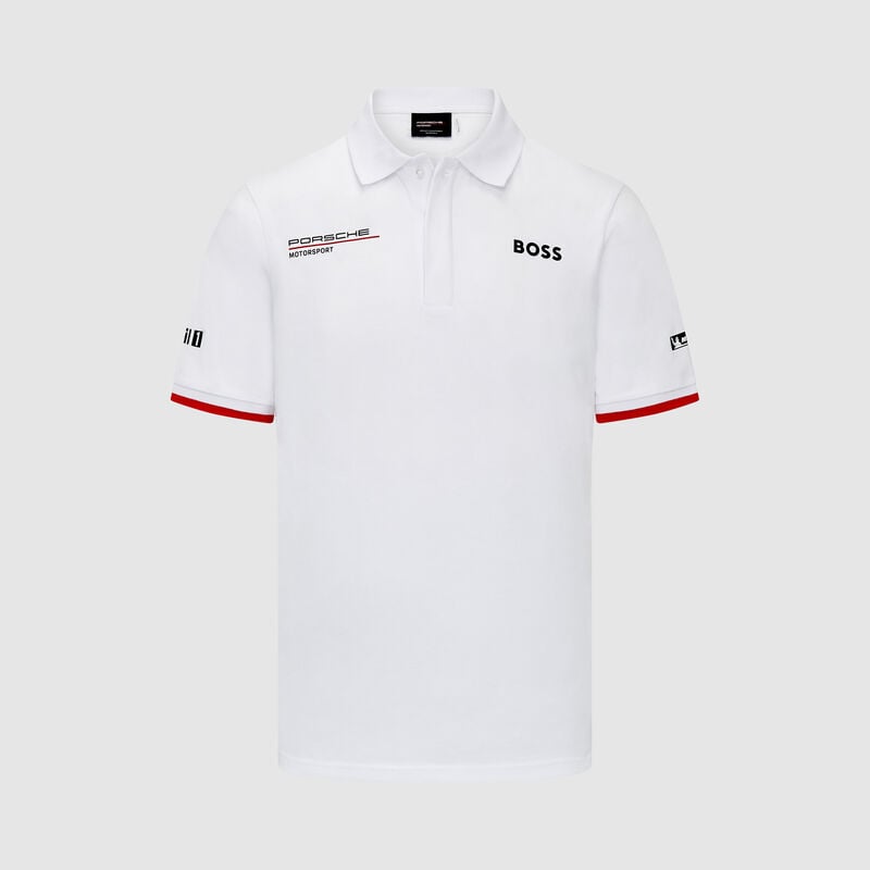 PORSCHE RP MENS TEAM POLO - white