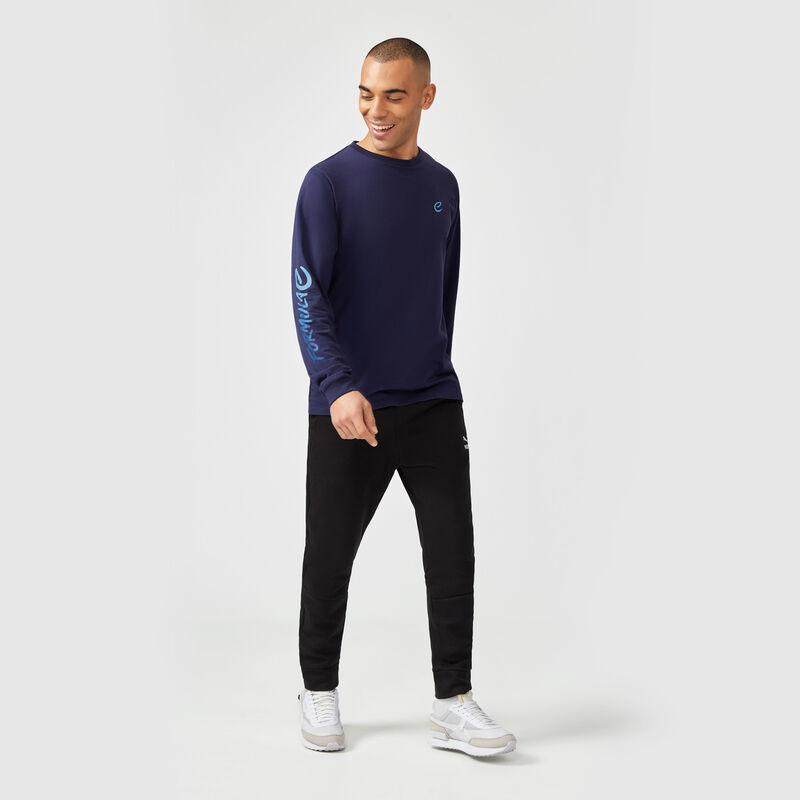 FE FW LS WORDMARK GRADIENT TEE - navy