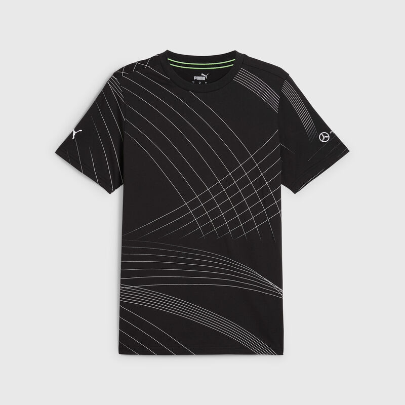 MAPF1 LS MENS AOP LOGO TEE - black