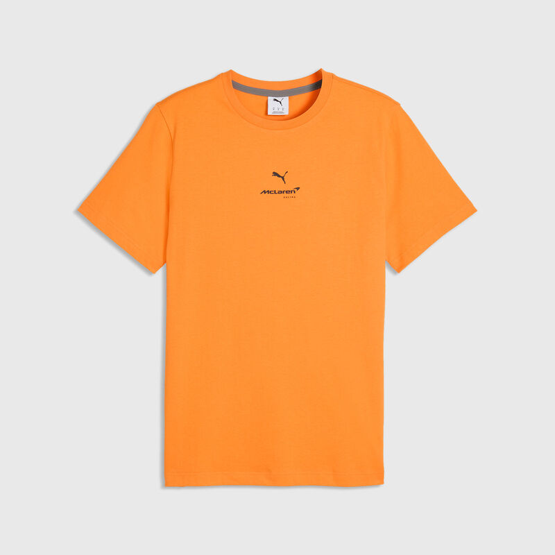 PUMA Small Logo T-shirt 2026 - McLaren Racing - Orange XS for males - 4070032182643 - Fuel For Fans F1 Merchandise store