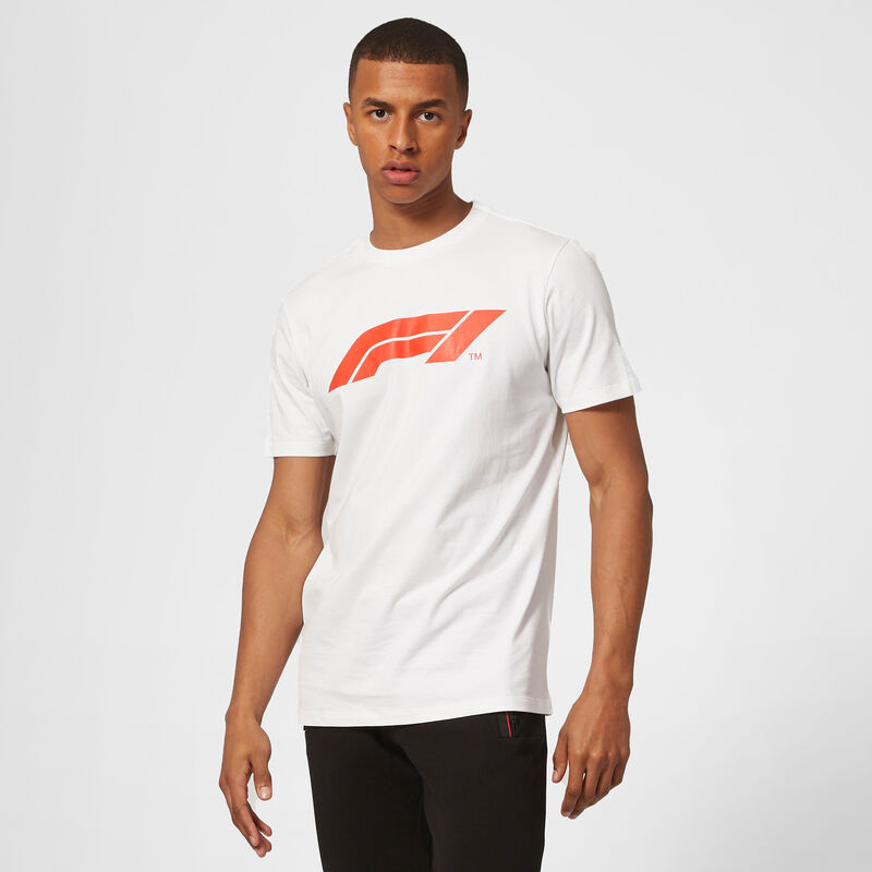 F1 FW MENS LARGE LOGO TEE - white