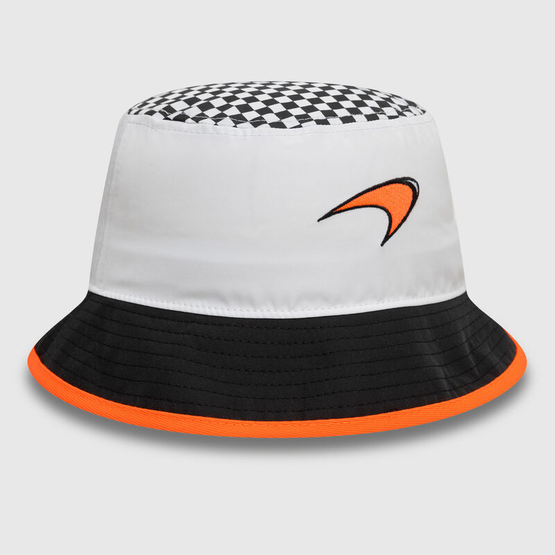 MCL CHECKERED TAPERED BUCKET - white