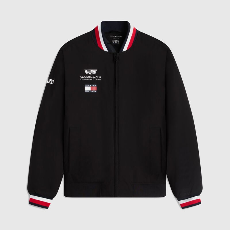 Tommy Hilfiger 2026 Team Varsity Jacket 2026 - Cadillac F1 Team - Black XL for males - 8721386799280 - Fuel For Fans F1 Merchandise store