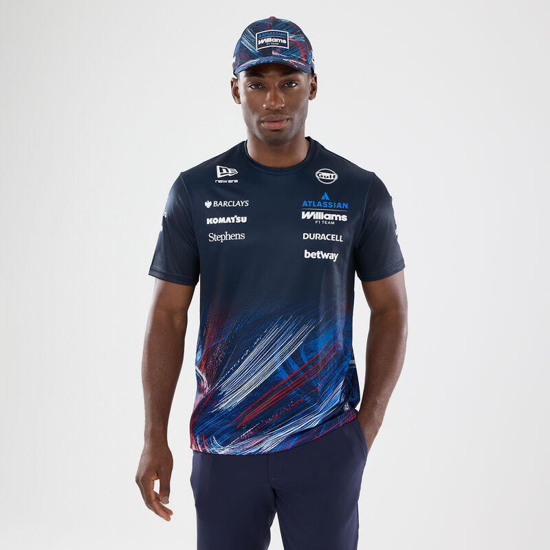 2026 Team Silverstone Tech T-shirt 2026 - Williams Racing - Navy S for males - 199842961478 - Fuel For Fans F1 Merchandise store