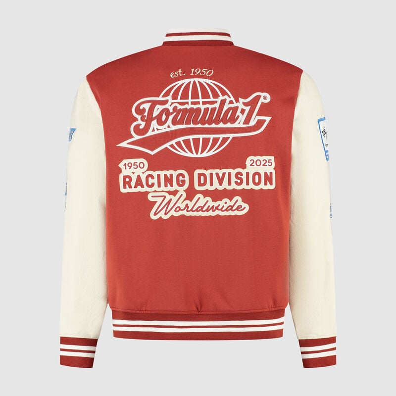 F1 FW HERITAGE VARISITY JACKET - red