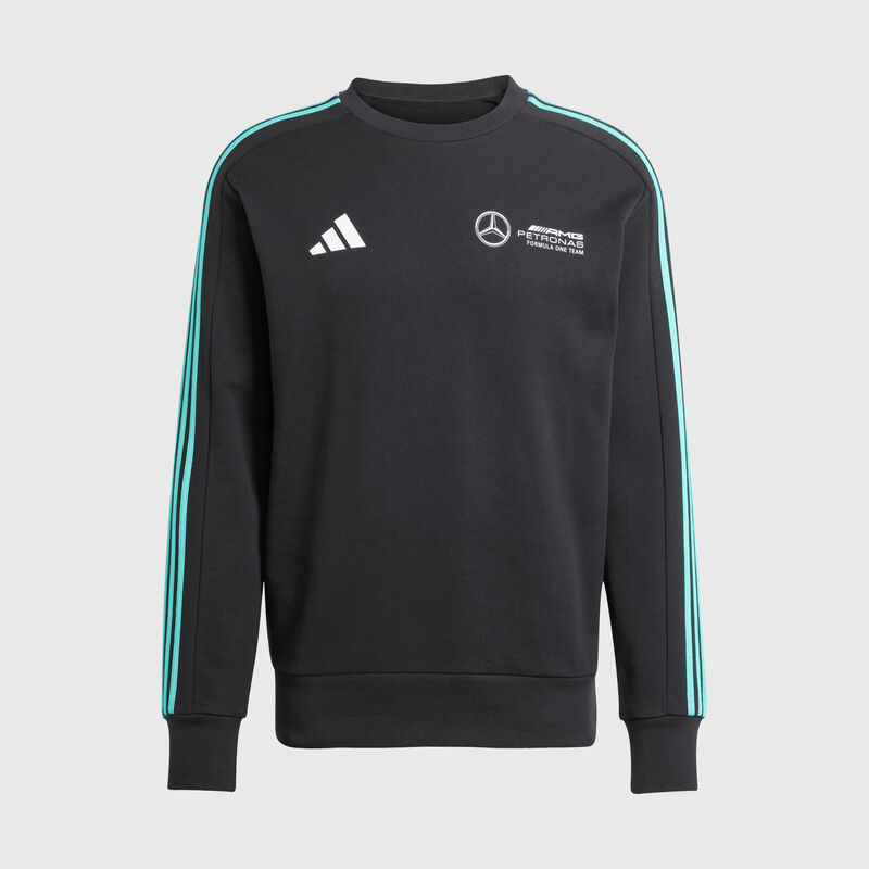 adidas DNA Sweatshirt 2025 - Mercedes-AMG F1 - Black XXL for males - 4068802907312 - Fuel For Fans F1 Merchandise store
