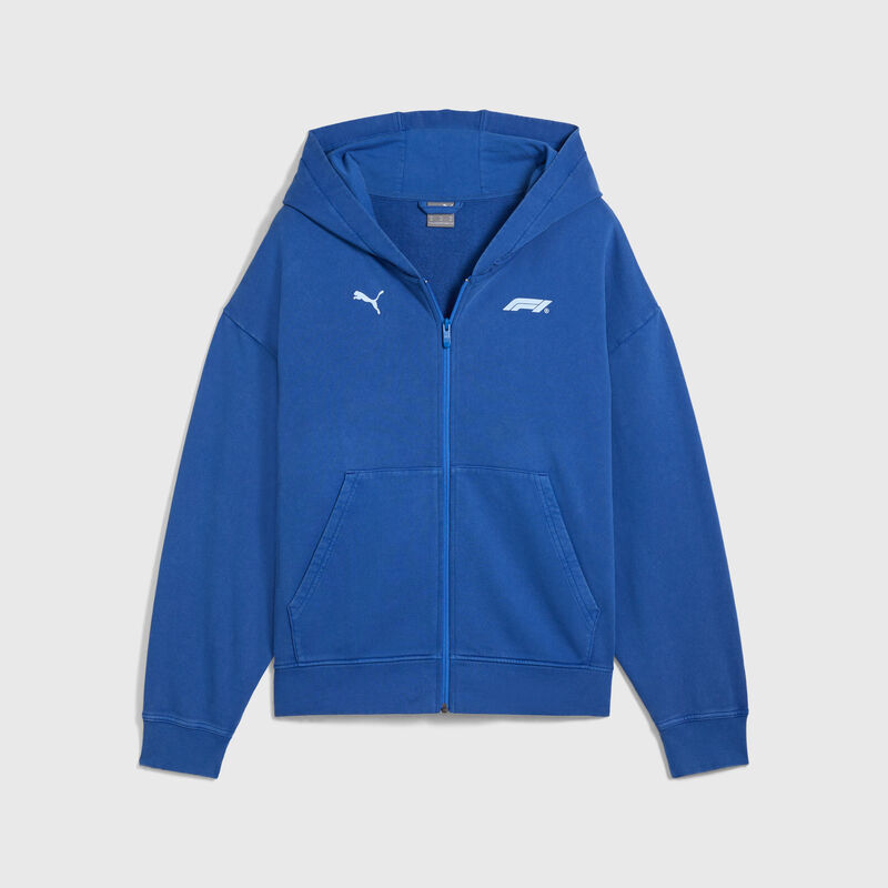 PUMA F1® LS Graphic Zip Hoodie 2025 - F1 Collection - Blue L for males - 4067983319037 - Fuel For Fans F1 Merchandise store