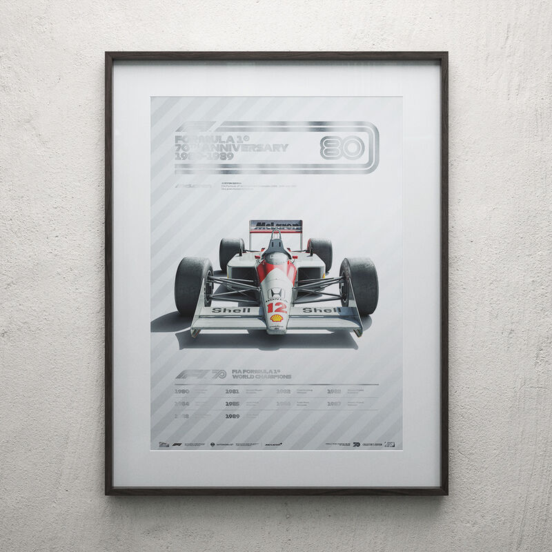 AYRTON SENNA MCLAREN 80S COLLECTORS POSTER - multicolor