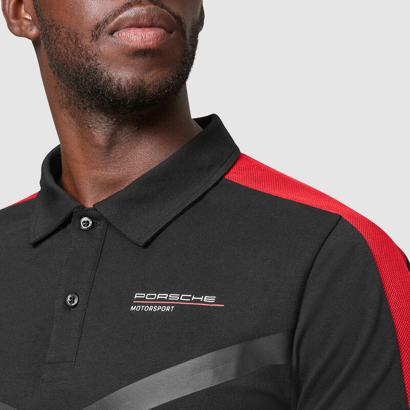 PORSCHE FW MENS POLO - black