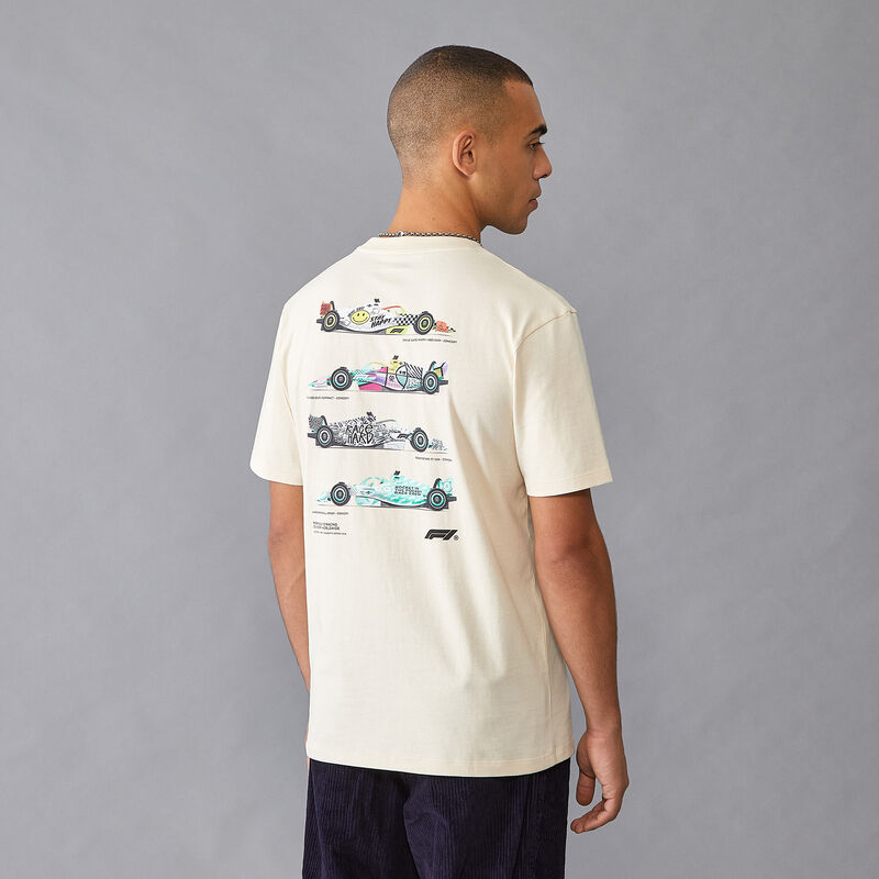 F1 FW CAR GRAPHIC TEE - creme brulee