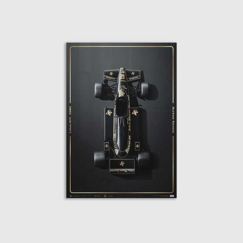 ASENNA SL LOTUS STUNNING BLACK ESTORIL 1985 POSTER - black