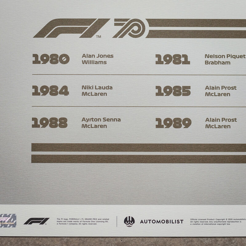 AYRTON SENNA MCLAREN 80S LIMITED EDITION POSTER - multicolor
