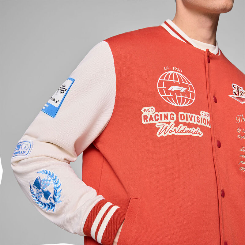 F1 FW HERITAGE VARISITY JACKET - red