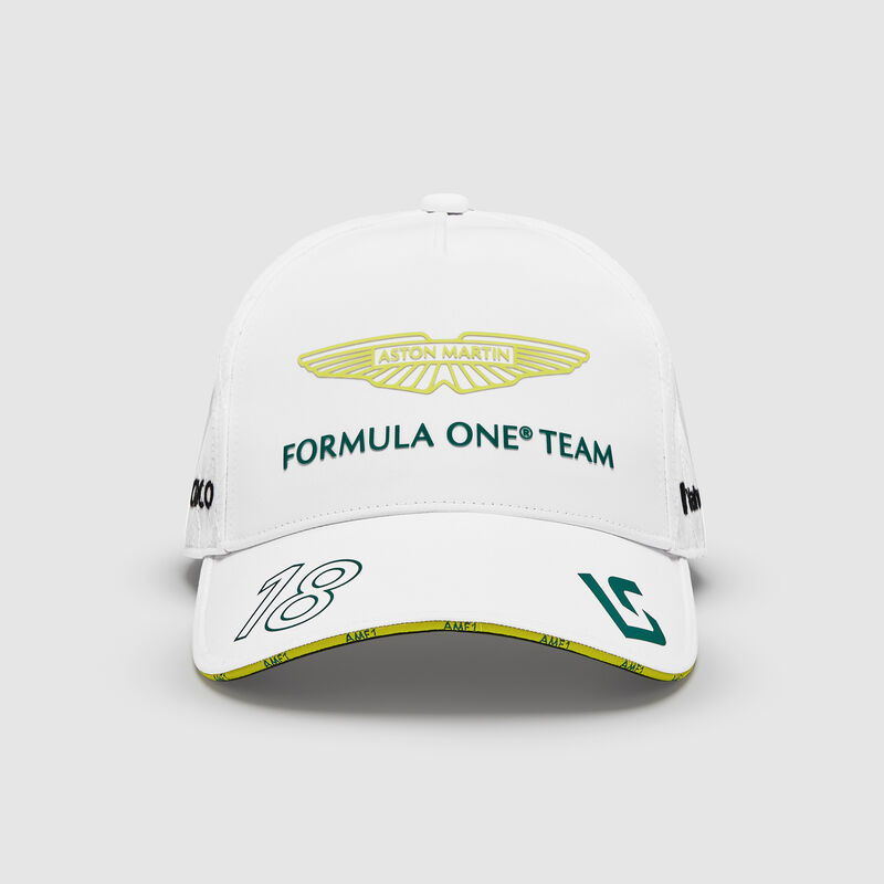 Lance Stroll coureurspet 2024 - Aston Martin F1 Team - wit One size - 8719203415246 - Fuel For Fans F1 Merchandise Shop